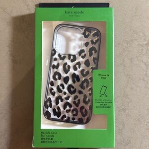 Clear cheetah print iPhone 14 Pro case